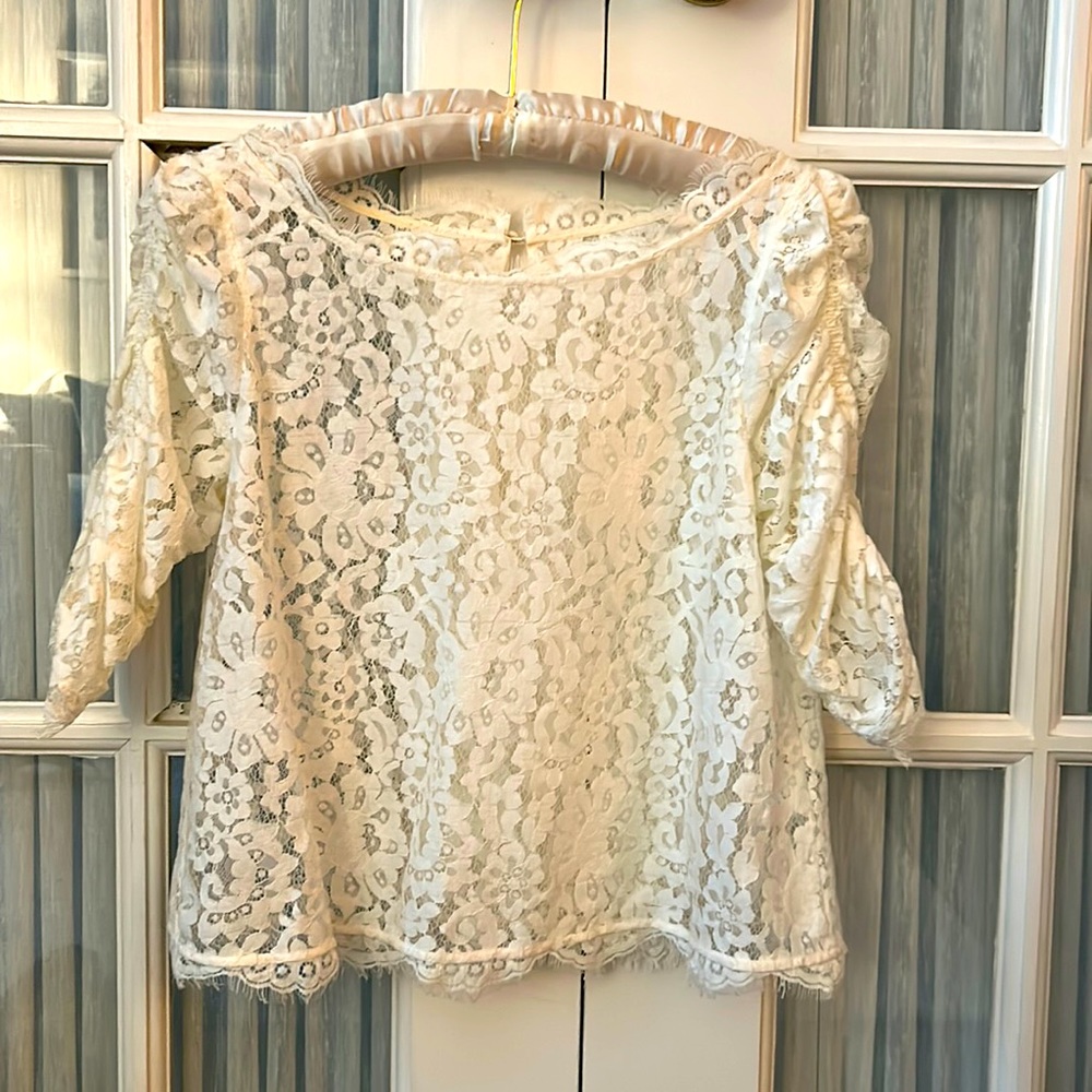 White lace top